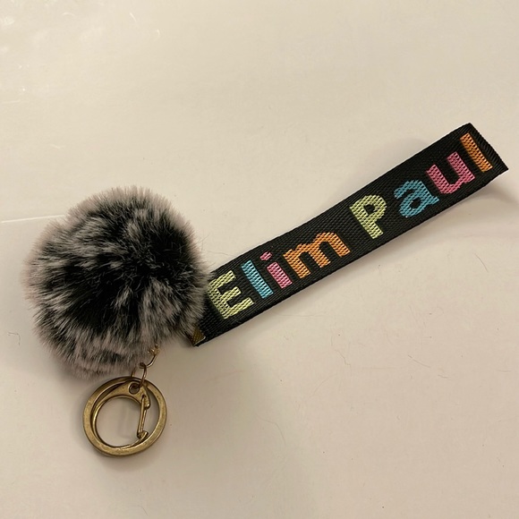 Elim Paul Pom Pom Keychain Rainbow Letters OC17 - Picture 1 of 1